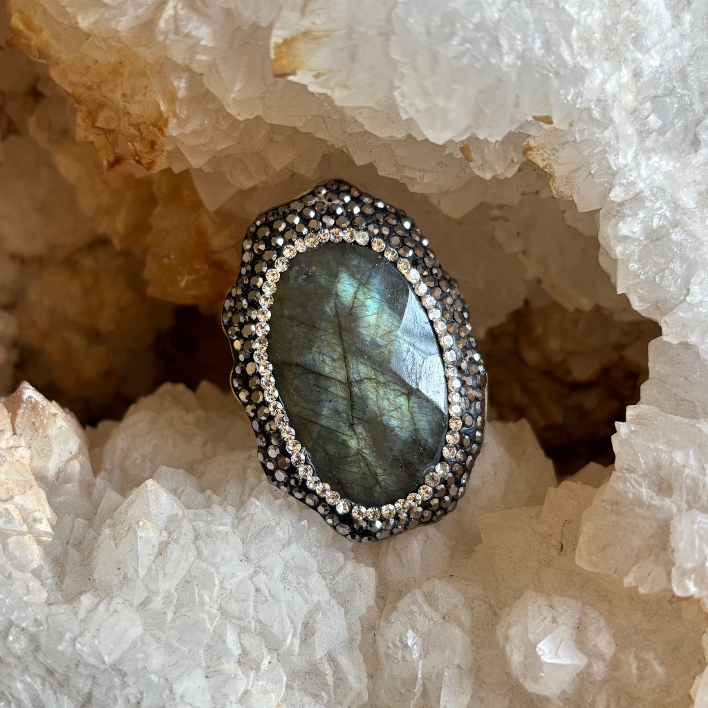 Labradorite Statement Ring
